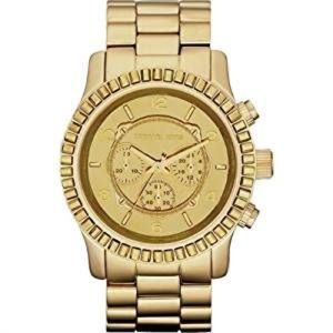 Runway Oversized gold tone Glitz watch